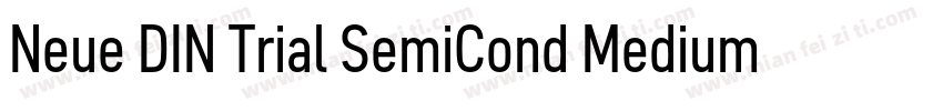Neue DIN Trial SemiCond Medium字体转换